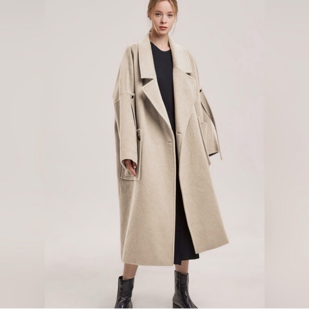 NAP Loungewear Londyn Shawl Wool Oversized Coat NWT